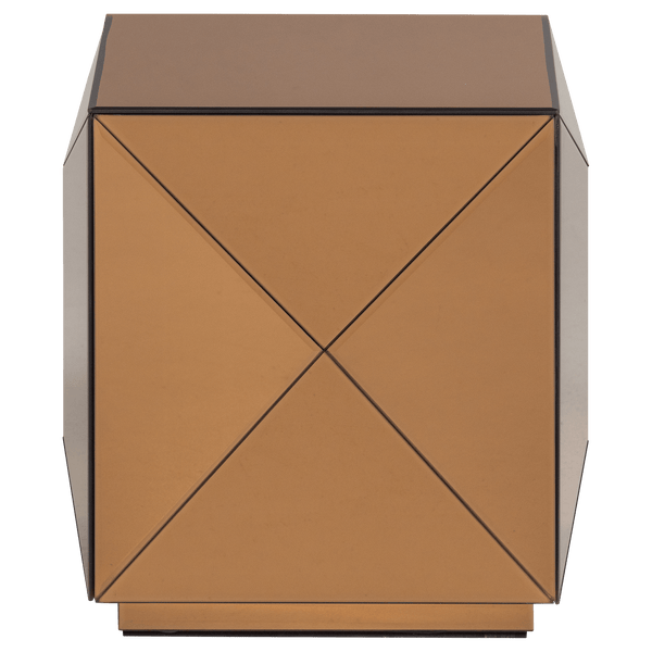 GLINTZ BIJZETTAFEL HOUT SPIEGELGLAS BRUIN [fsc]