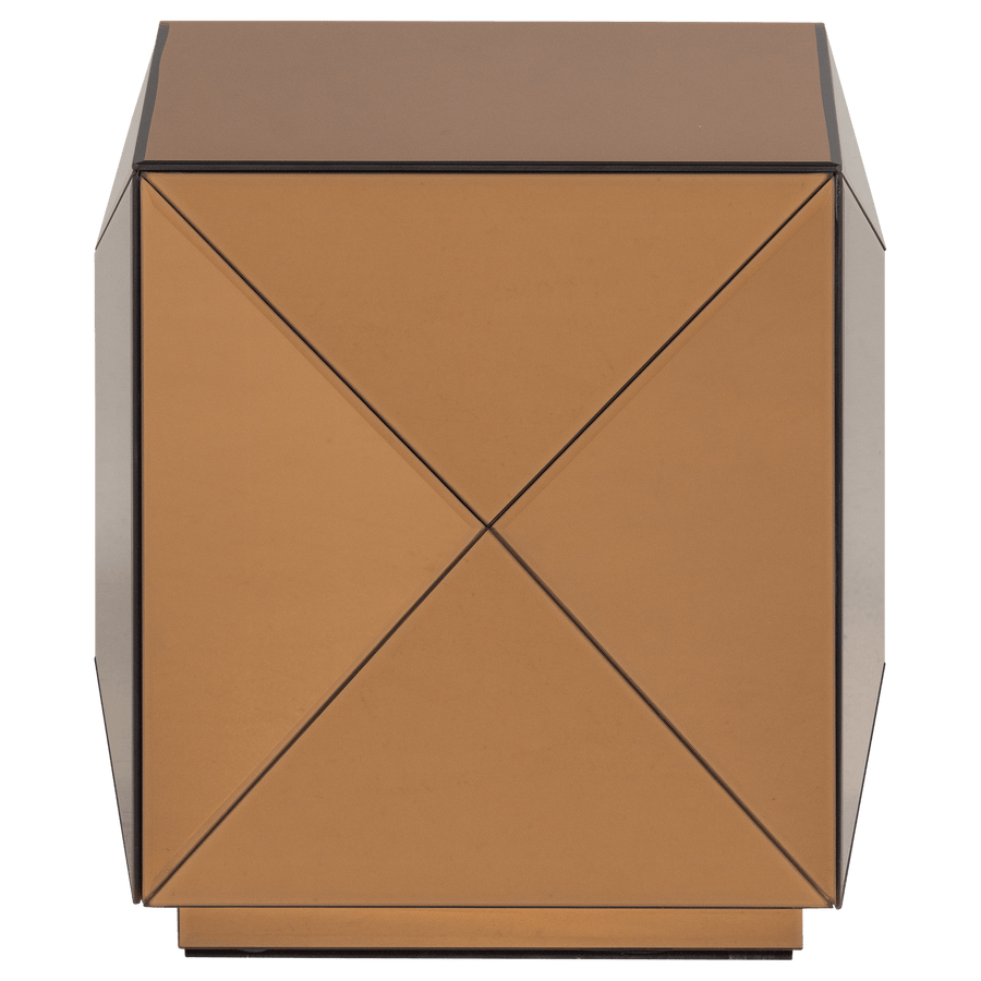 GLINTZ BIJZETTAFEL HOUT SPIEGELGLAS BRUIN [fsc]
