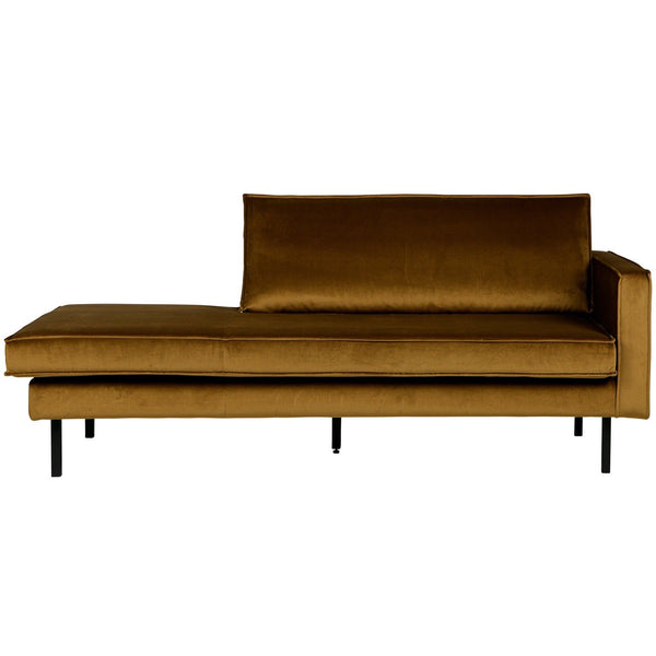 RODEO DAYBED RECHTS VELVET HONINGGEEL