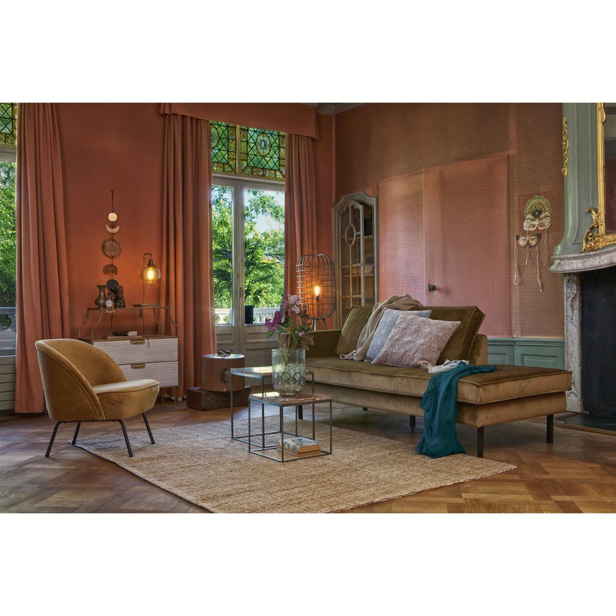 RODEO DAYBED RECHTS VELVET HONINGGEEL