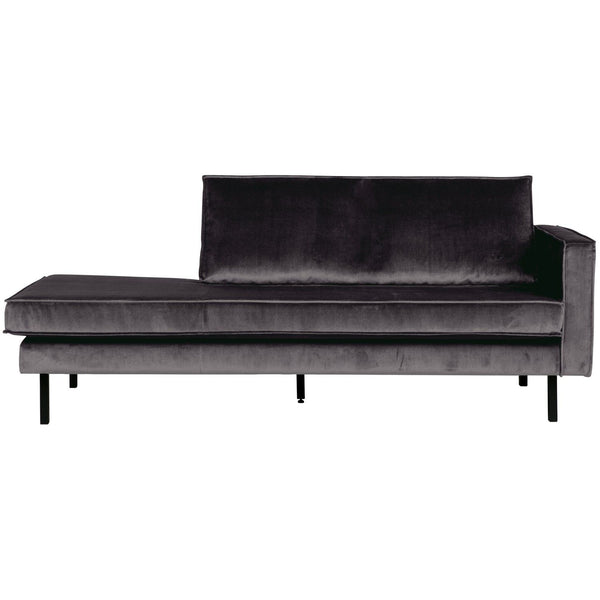 RODEO DAYBED RECHTS VELVET ANTRACIET