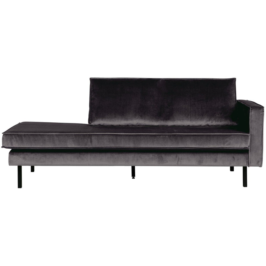 RODEO DAYBED RECHTS VELVET ANTRACIET