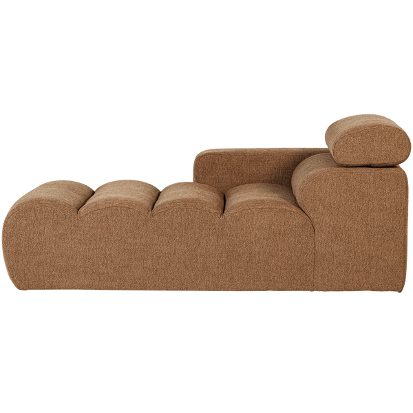 NOVI CHAISE LONGUE ELEMENT ARM LINKS BOUCLE KARAMELBRUIN