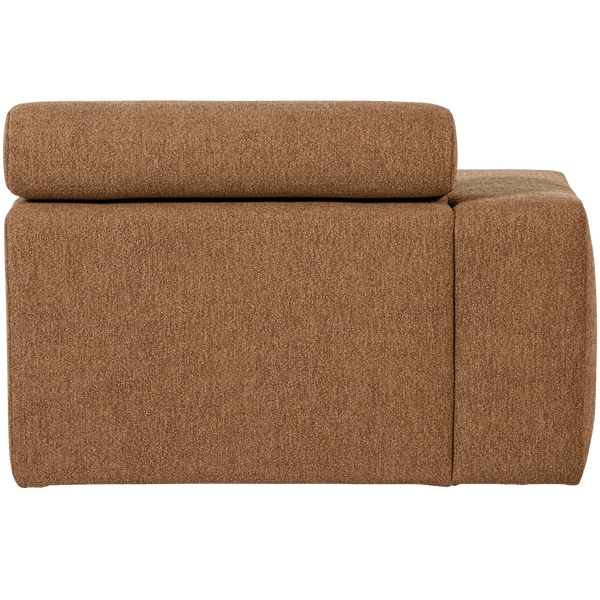 NOVI CHAISE LONGUE ELEMENT ARM LINKS BOUCLE KARAMELBRUIN