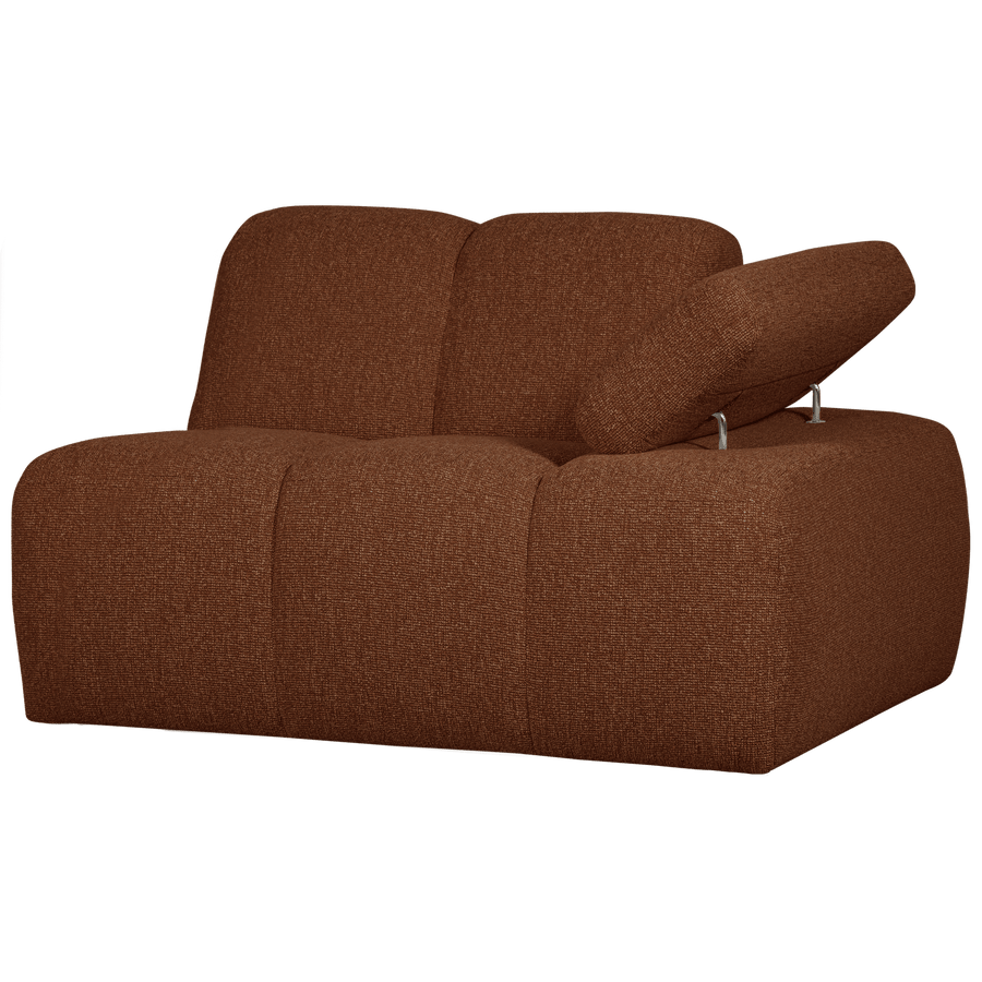 MOJO 1-ZITS ELEMENT ARM RECHTS BOUCLE ROESTBRUIN MELANGE