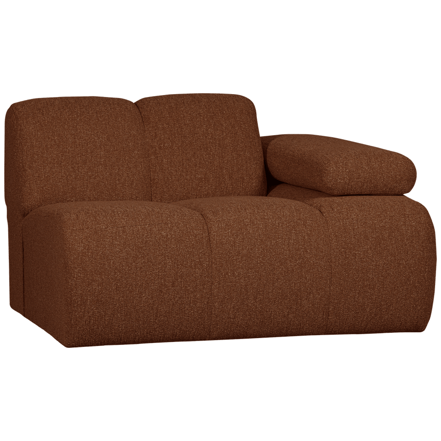 MOJO 1-ZITS ELEMENT ARM RECHTS BOUCLE ROESTBRUIN MELANGE