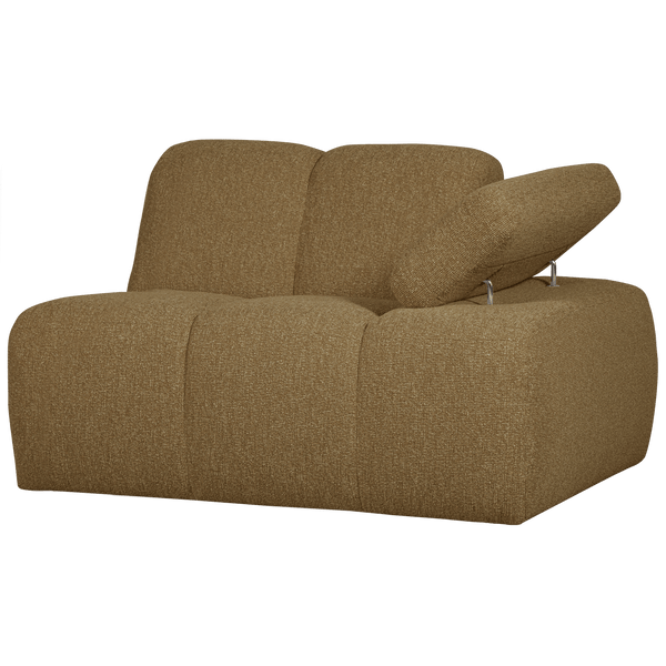 MOJO 1-ZITS ELEMENT ARM RECHTS BOUCLE GEEL/BRUIN MELANGE