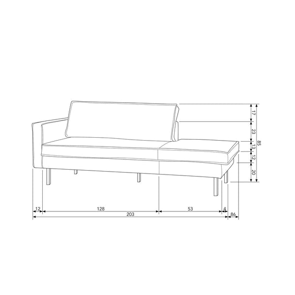 RODEO DAYBED LINKS VELVET OKERGEEL