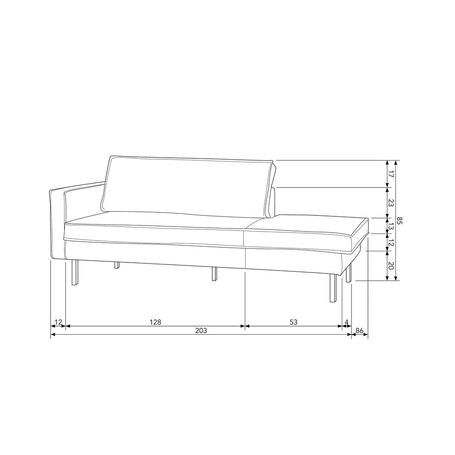 RODEO DAYBED LINKS VELVET OKERGEEL