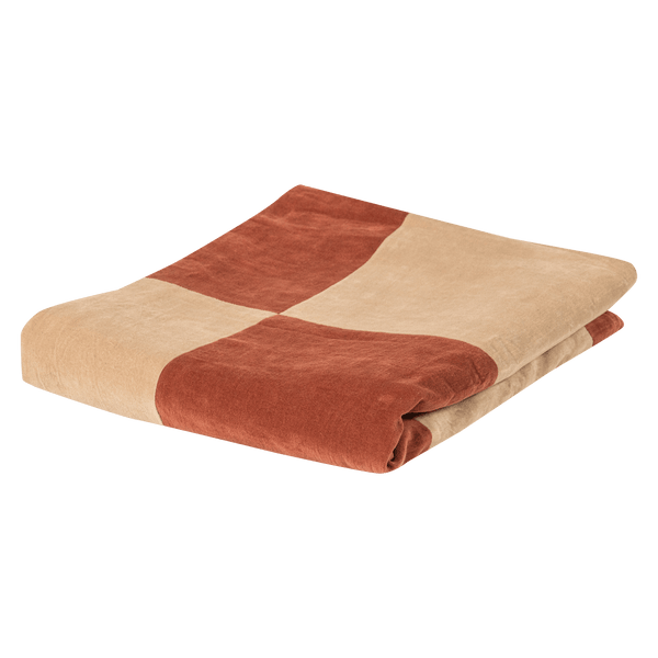 ZENA PLAID 130X170 CM VELVET ROESTBRUIN/BEIGE