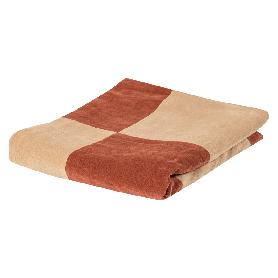 ZENA PLAID 130X170 CM VELVET ROESTBRUIN/BEIGE