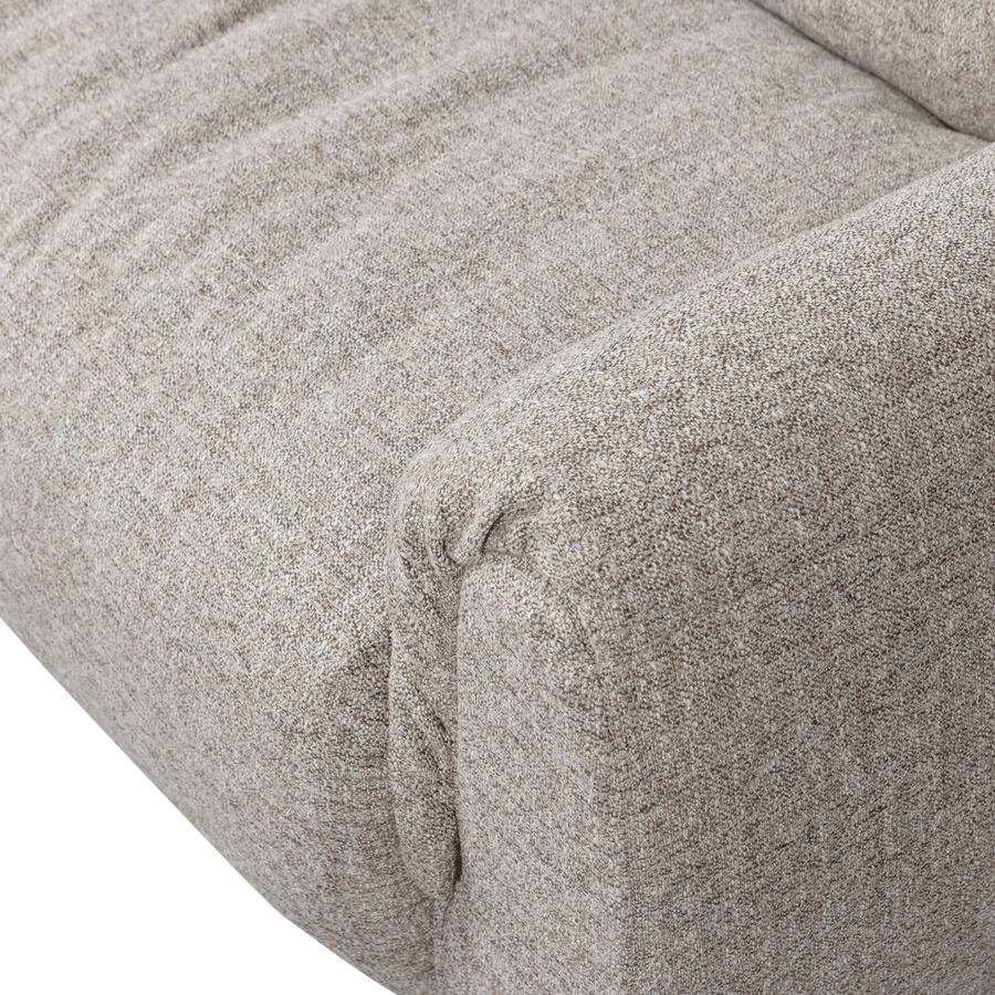 BAGGY 2-ZITS BANK GEWEVEN STOF NATUREL MELANGE