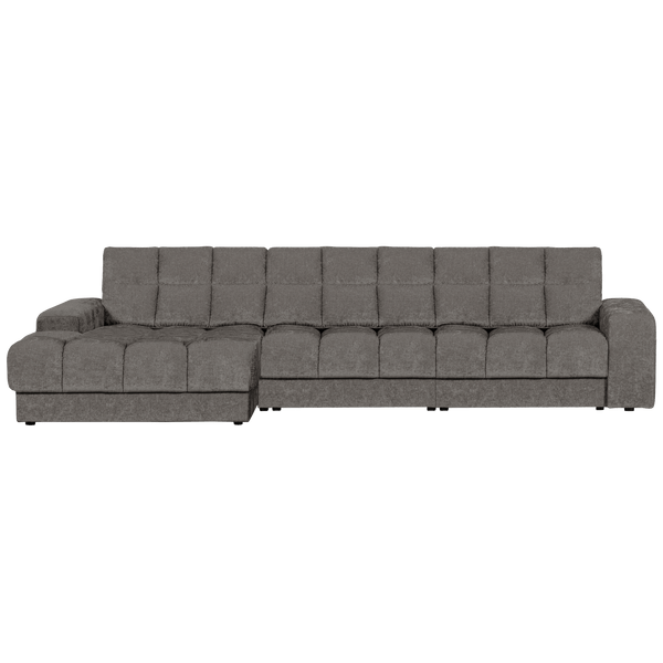 SECOND DATE CHAISE LONGUE LINKS VELVET GRIJS