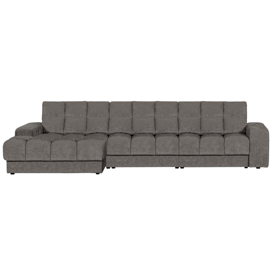 SECOND DATE CHAISE LONGUE LINKS VELVET GRIJS