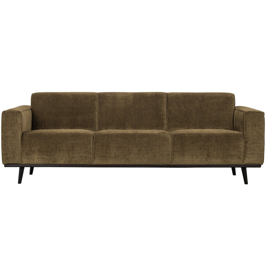 STATEMENT 3-ZITS BANK 230 CM RIBSTOF OLIJFGROEN
