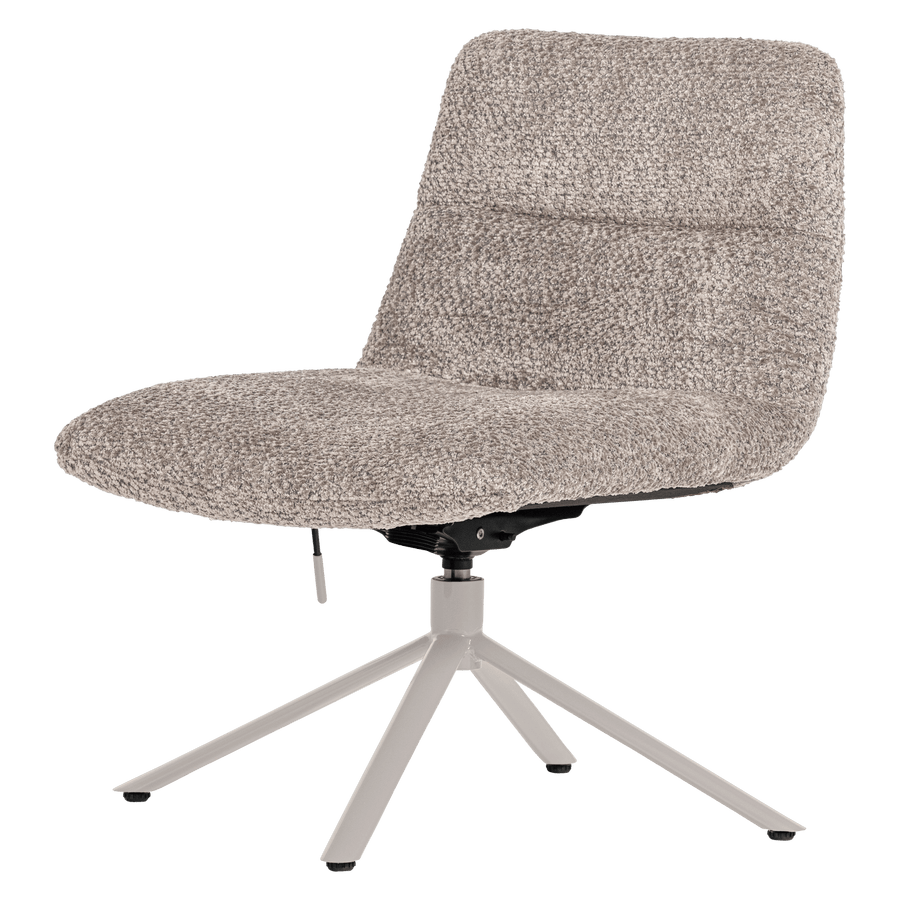 SOREN VERSTELBARE DRAAIFAUTEUIL WOLLIG GRIJS