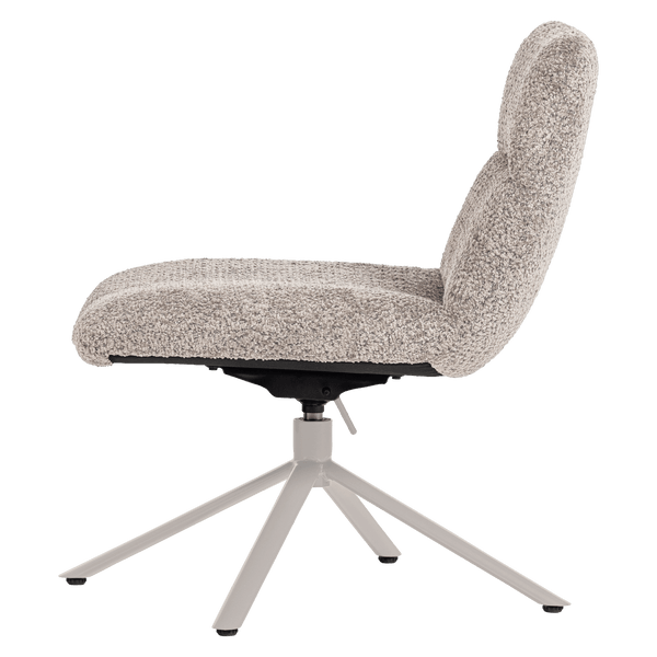 SOREN VERSTELBARE DRAAIFAUTEUIL WOLLIG GRIJS