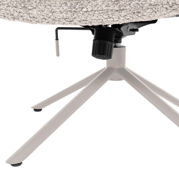 SOREN VERSTELBARE DRAAIFAUTEUIL WOLLIG GRIJS