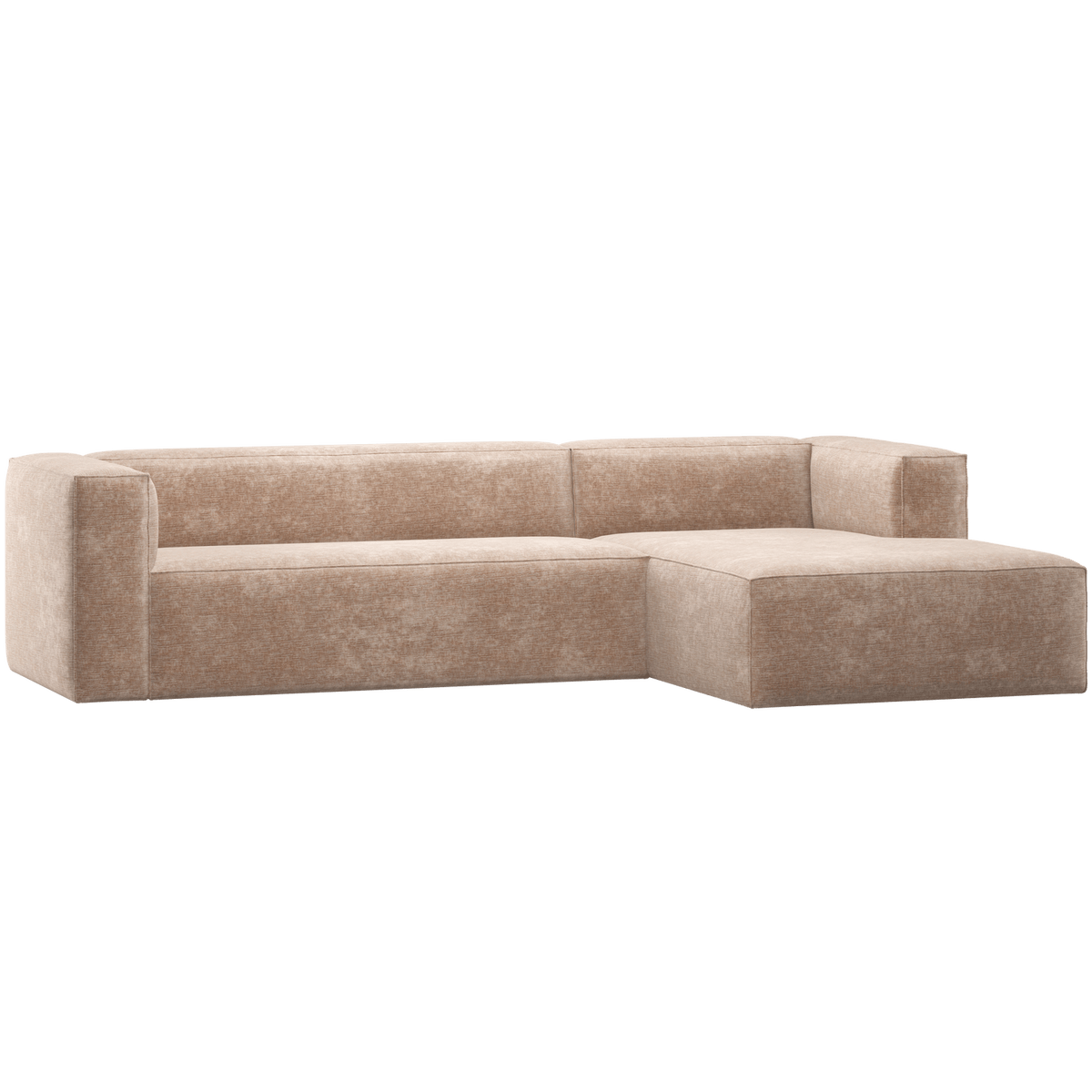 BEAN HOEKBANK RECHTS CHENILLE VELVET NATUREL
