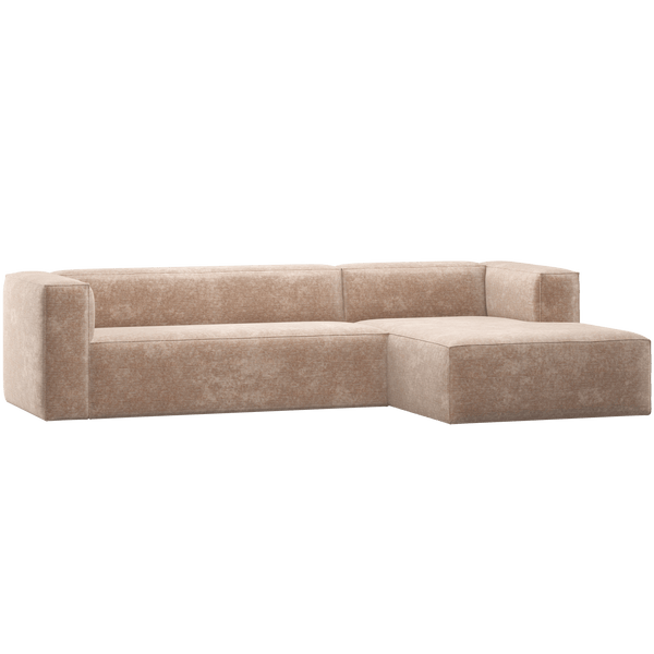 BEAN HOEKBANK RECHTS CHENILLE VELVET NATUREL