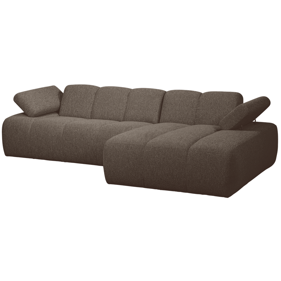 MOJO CHAISE LONGUE BANK RECHTS BOUCLE BRUIN MELANGE