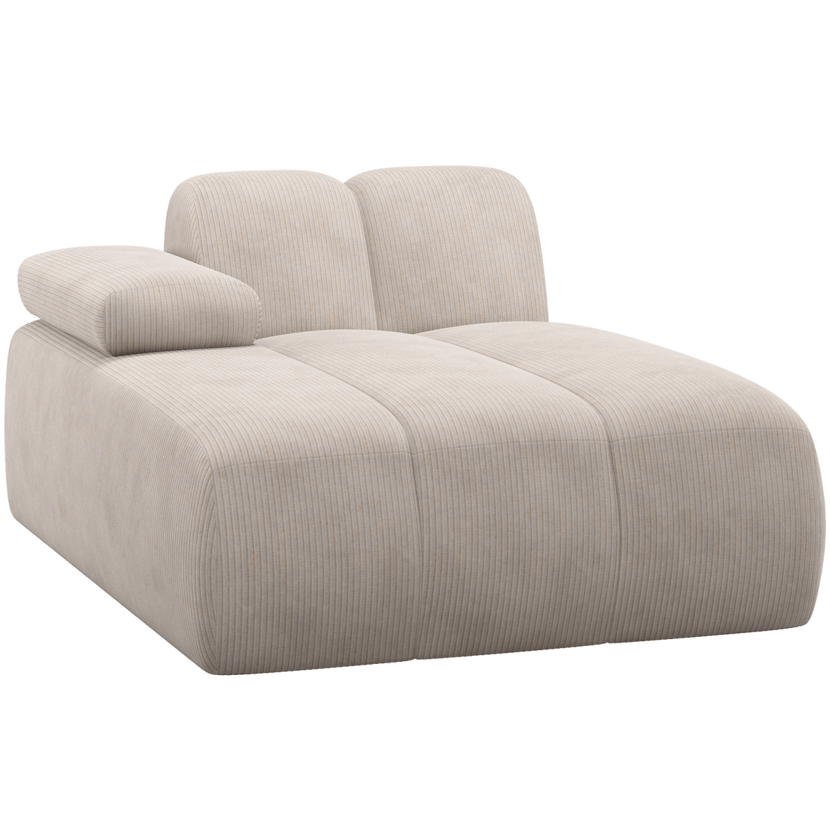 MOJO CHAISE LONGUE ELEMENT LINKS RIBSTOF ECRU
