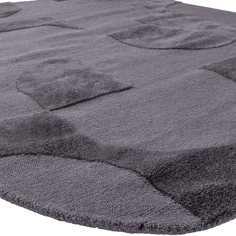 LIVO VLOERKLEED VISCOSE/WOL GRIJS 170x240 CM