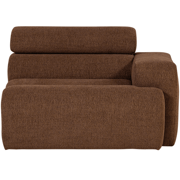 NOVI 1-ZITS ELEMENT ARM RECHTS BOUCLE MOKKABRUIN
