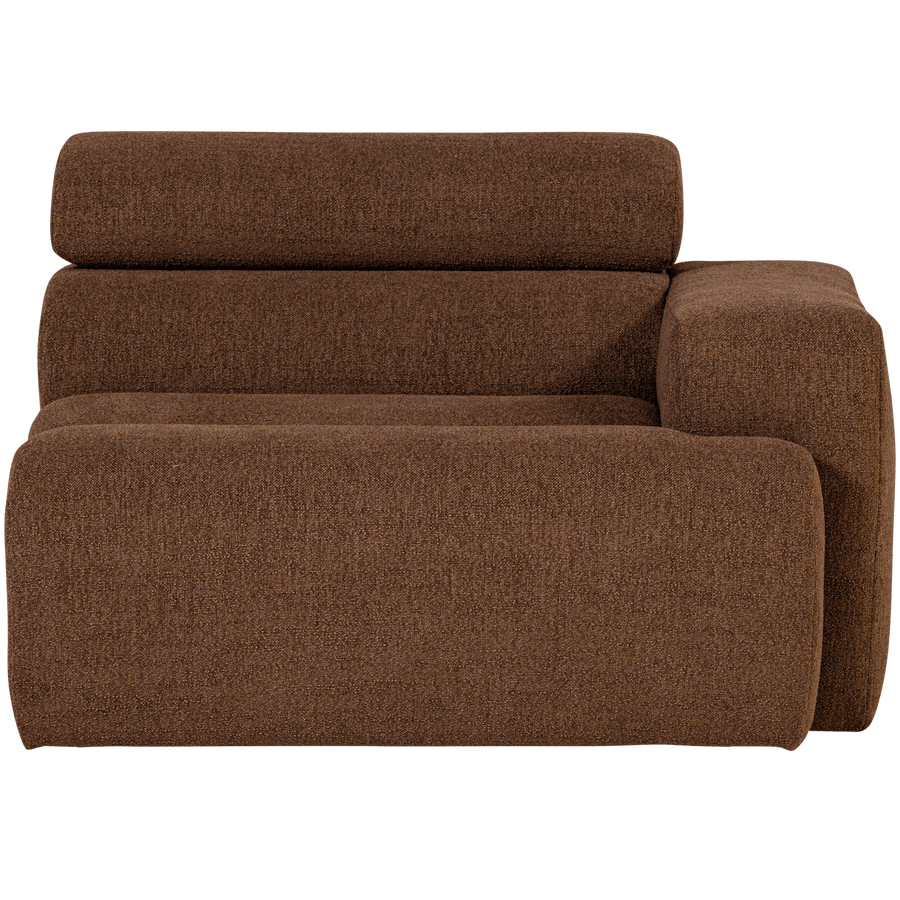 NOVI 1-ZITS ELEMENT ARM RECHTS BOUCLE MOKKABRUIN