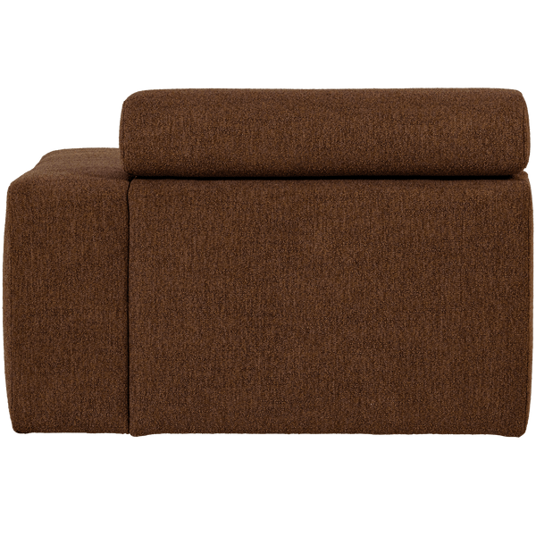 NOVI 1-ZITS ELEMENT ARM RECHTS BOUCLE MOKKABRUIN