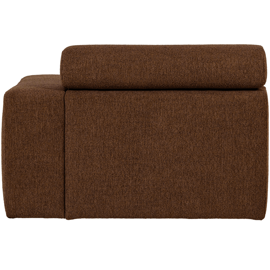 NOVI 1-ZITS ELEMENT ARM RECHTS BOUCLE MOKKABRUIN