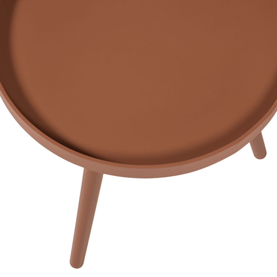 SASHA BIJZETTAFEL O41 CM HOUT OUDROZE [fsc]