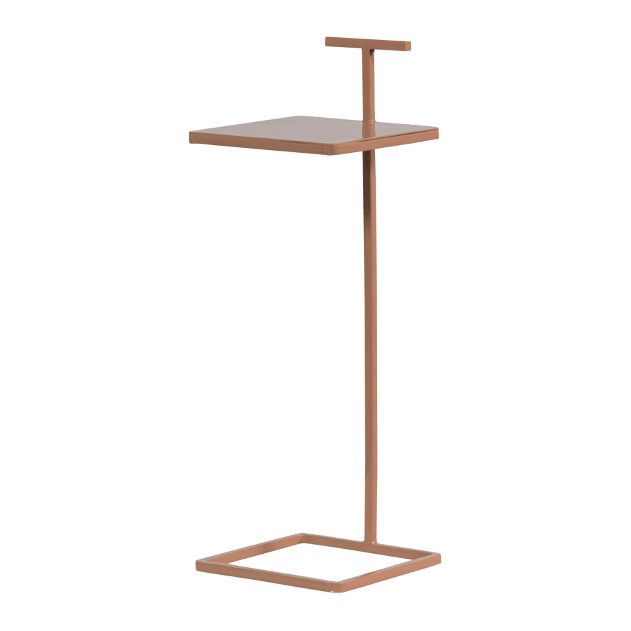 TOSTE BIJZETTAFEL METAAL OUDROZE
