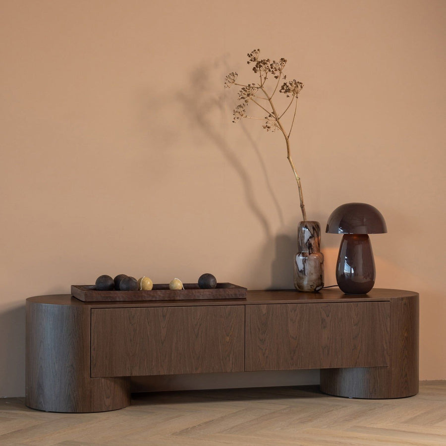 VELARI TV MEUBEL HOUT FINEER BRUIN