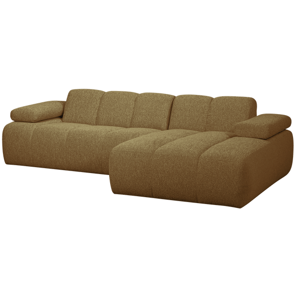 MOJO CHAISE LONGUE BANK RECHTS BOUCLE GEEL BRUIN MELANGE