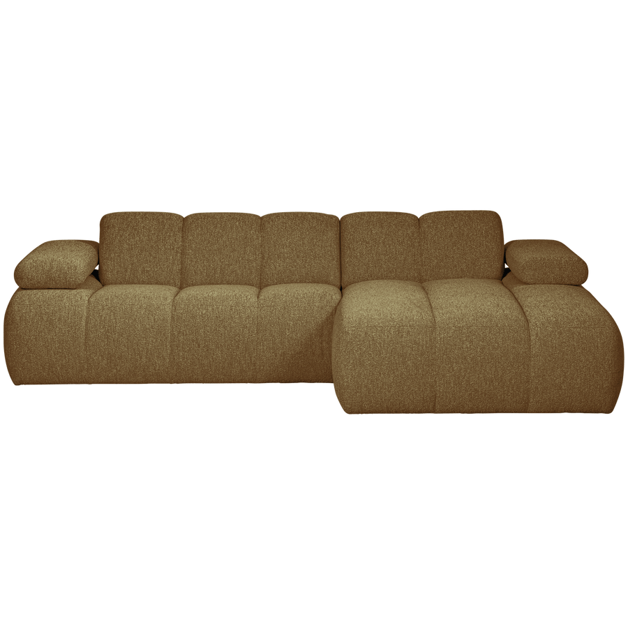 MOJO CHAISE LONGUE BANK RECHTS BOUCLE GEEL BRUIN MELANGE