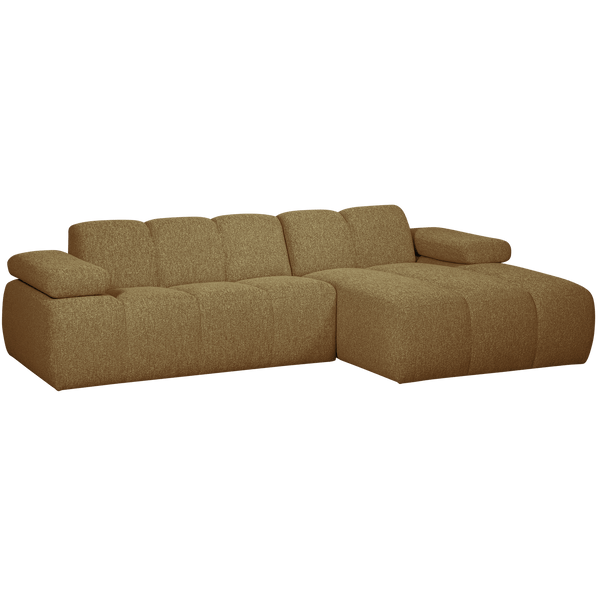 MOJO CHAISE LONGUE BANK RECHTS BOUCLE GEEL BRUIN MELANGE