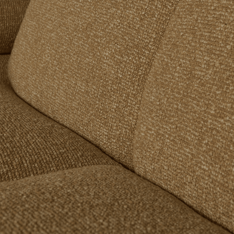 MOJO CHAISE LONGUE BANK RECHTS BOUCLE GEEL BRUIN MELANGE