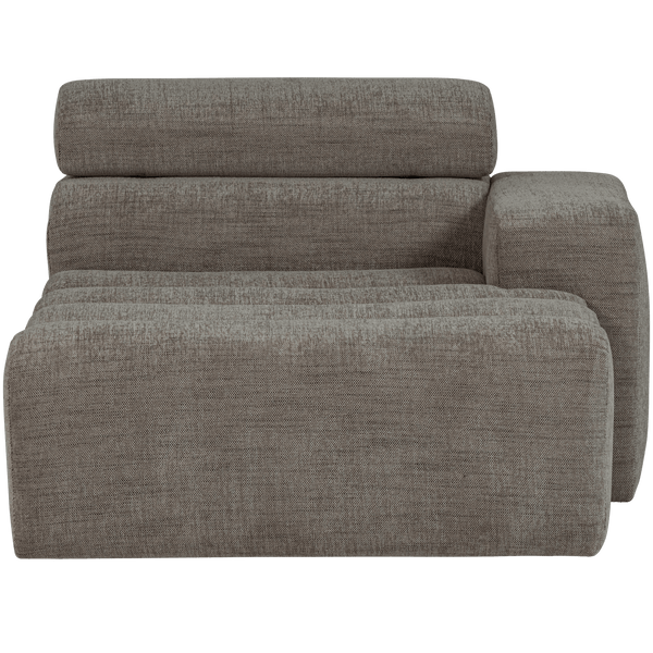 NOVI CHAISE LONGUE ELEMENT ARM RECHTS GRIJS MELANGE