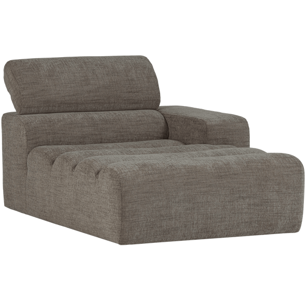 NOVI CHAISE LONGUE ELEMENT ARM RECHTS GRIJS MELANGE