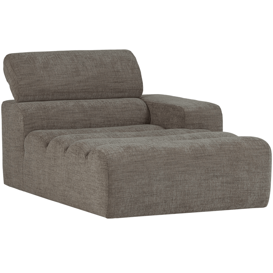 NOVI CHAISE LONGUE ELEMENT ARM RECHTS GRIJS MELANGE