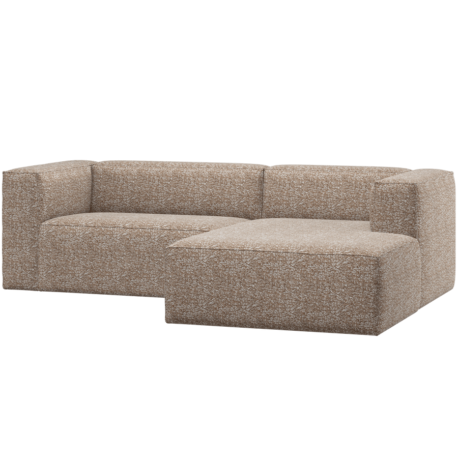 BEAN CHAISE LONGUE BANK RECHTS LICHTBRUIN MELANGE