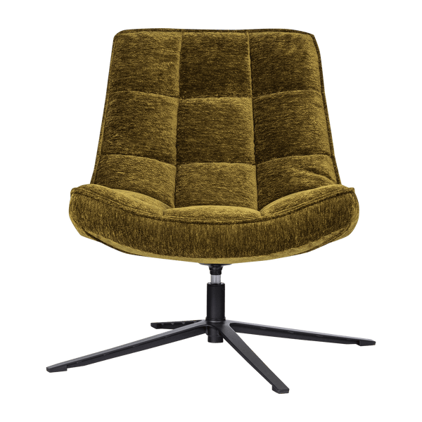 MAUDI DRAAIFAUTEUIL CHENILLE STRUCTUUR GROEN