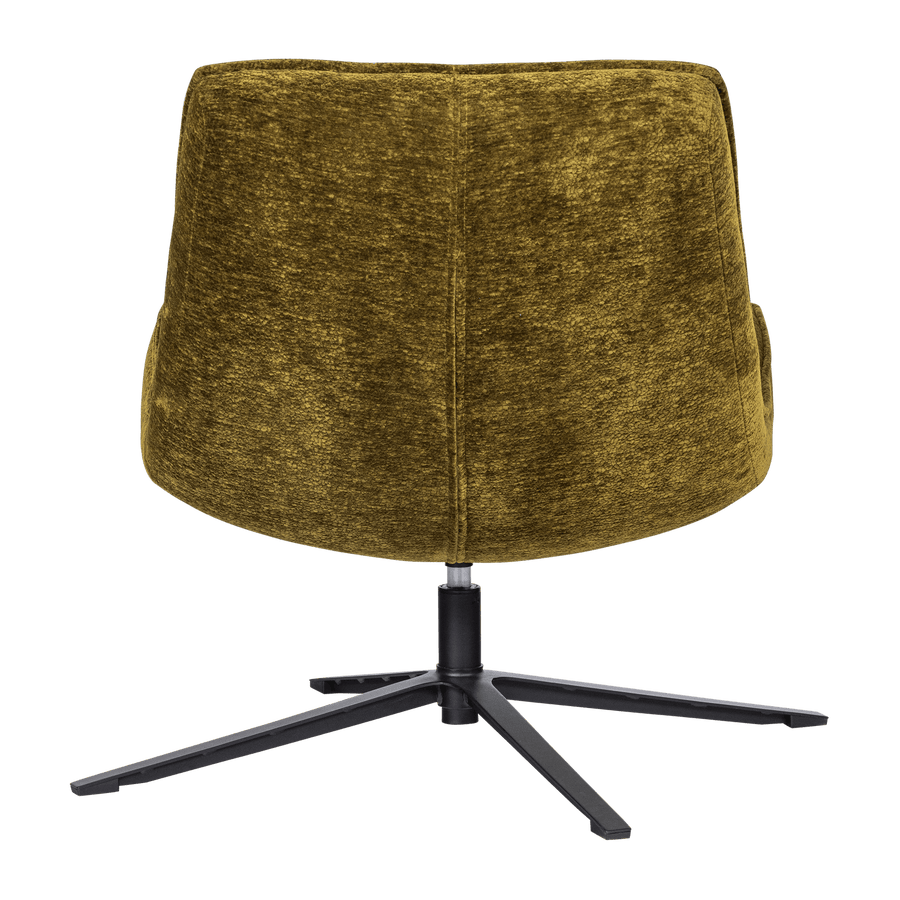 MAUDI DRAAIFAUTEUIL CHENILLE STRUCTUUR GROEN