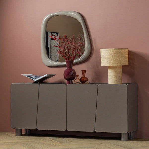 AURI VAAS 38X20 CM METAAL HOOGGLANS WIJNROOD