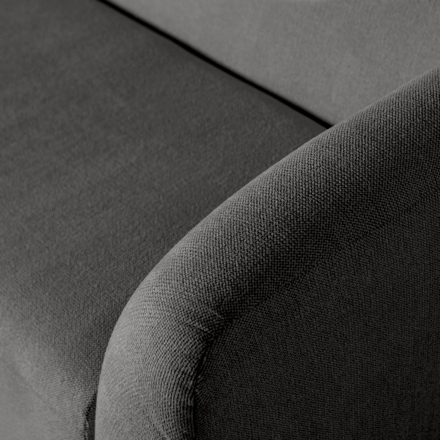 SLOPING 3-ZITS BANK MELANGE GRIJS/ZWART