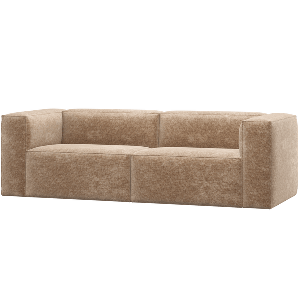 BEAN 3,5-ZITS BANK CHENILLE VELVET PERZIKROZE