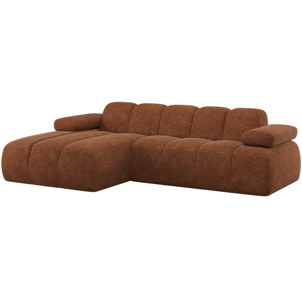 MOJO CHAISE LONGUE BANK LINKS WOLLIG ROESTBRUIN