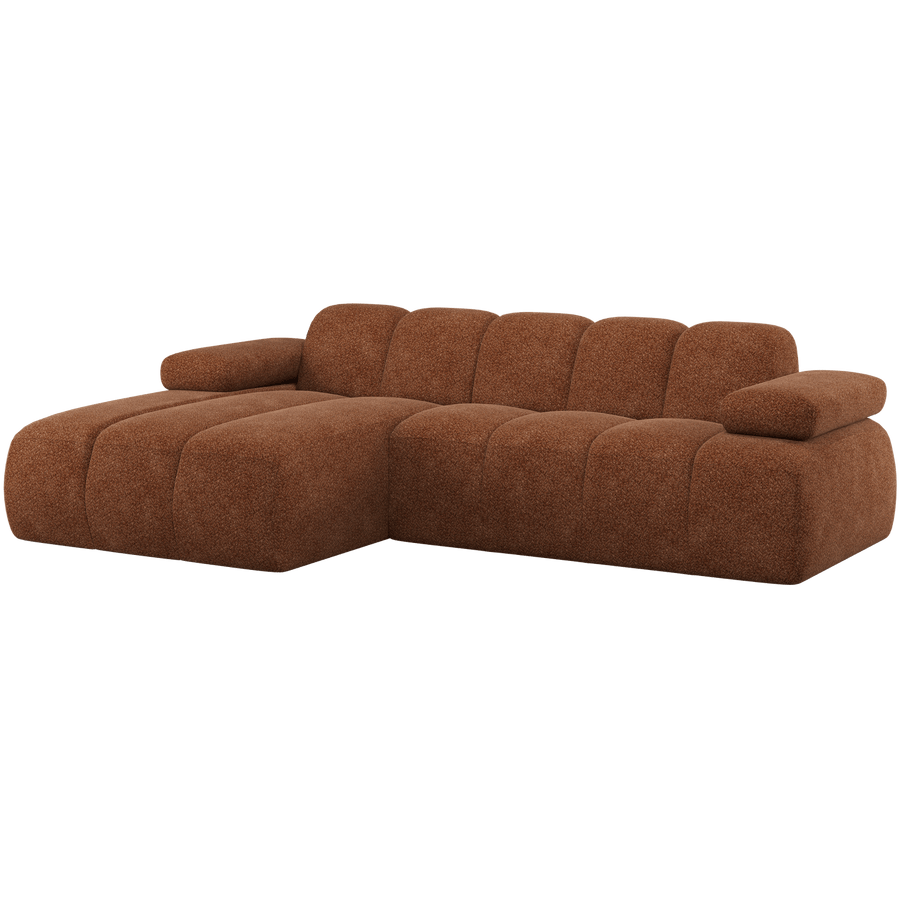 MOJO CHAISE LONGUE BANK LINKS WOLLIG ROESTBRUIN