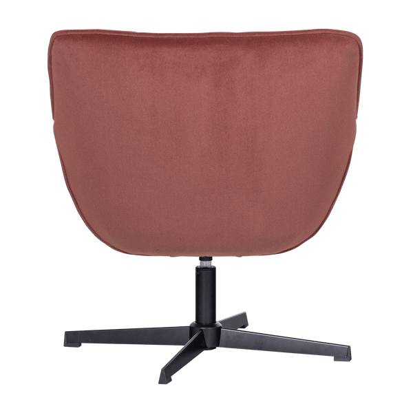 WIBO DRAAIFAUTEUIL MAT VELVET BRUINROOD [fsc]